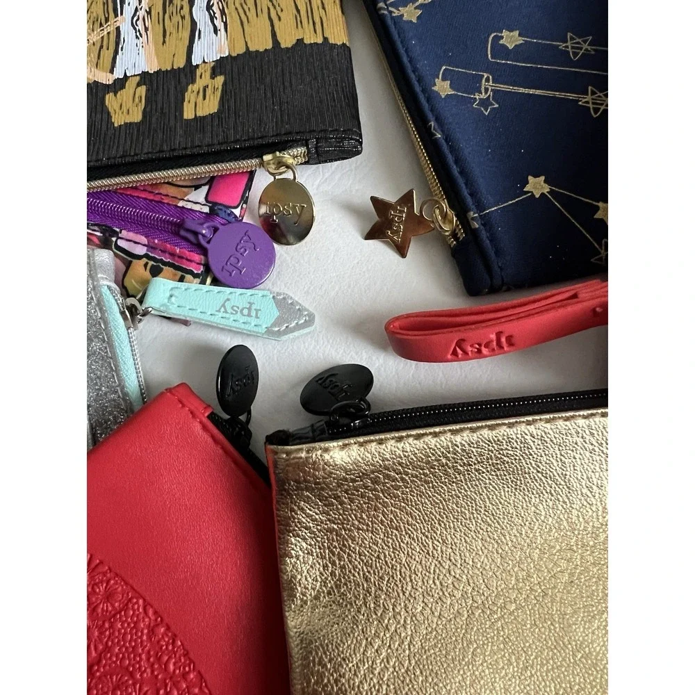 Ipsy Glamour Makeup Bag Bundle Set Of 7 NWOT Fashion Organizer